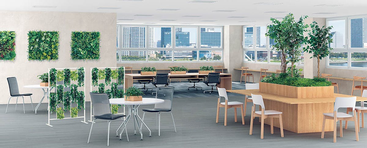 オフィス 人工樹木 観葉植物