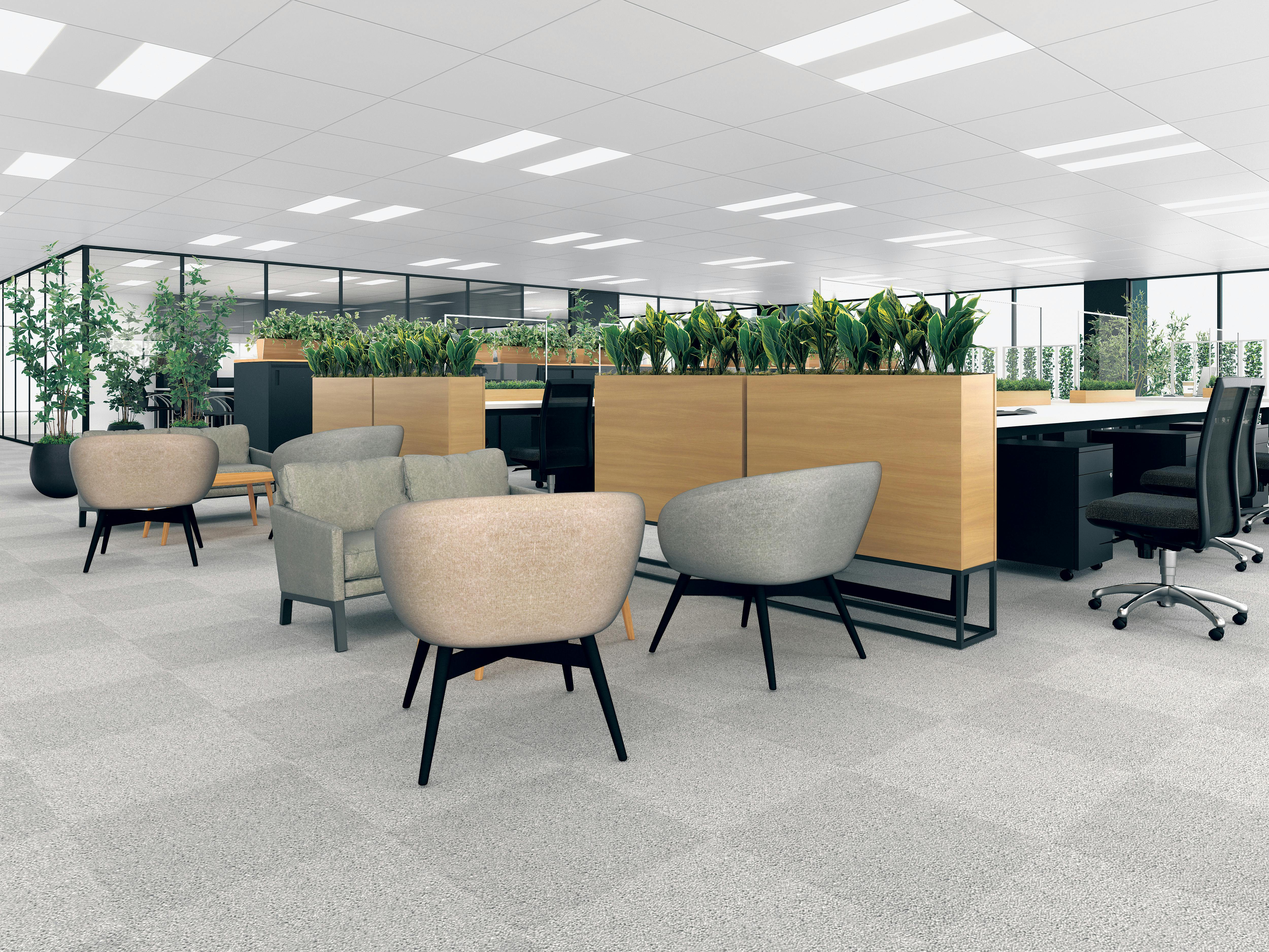 オフィス パーテーション 施工事例｜フェイクグリーンの専門店