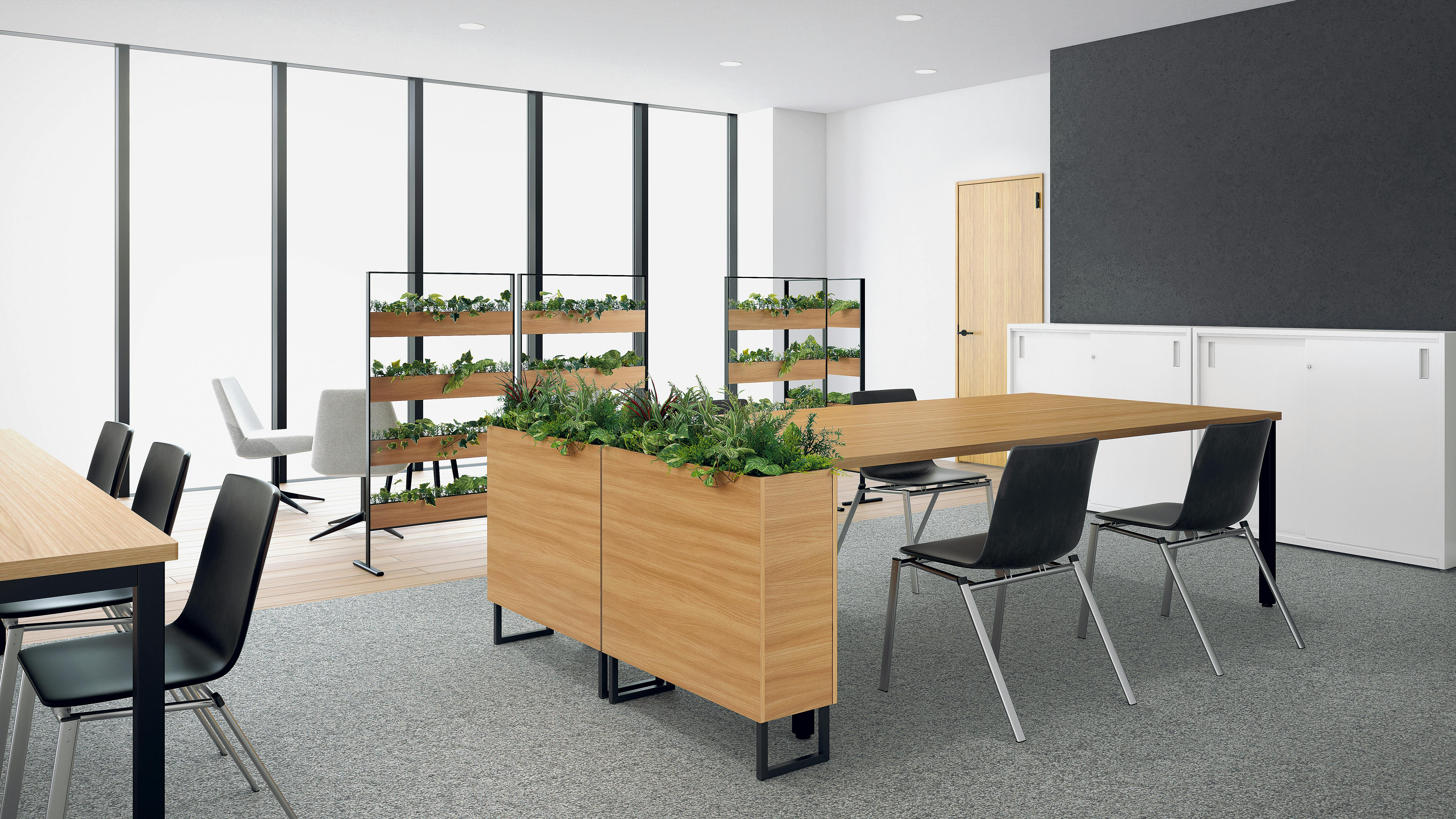 オフィス緑化 施工事例｜フェイクグリーンの専門店 グリーンモード.jp