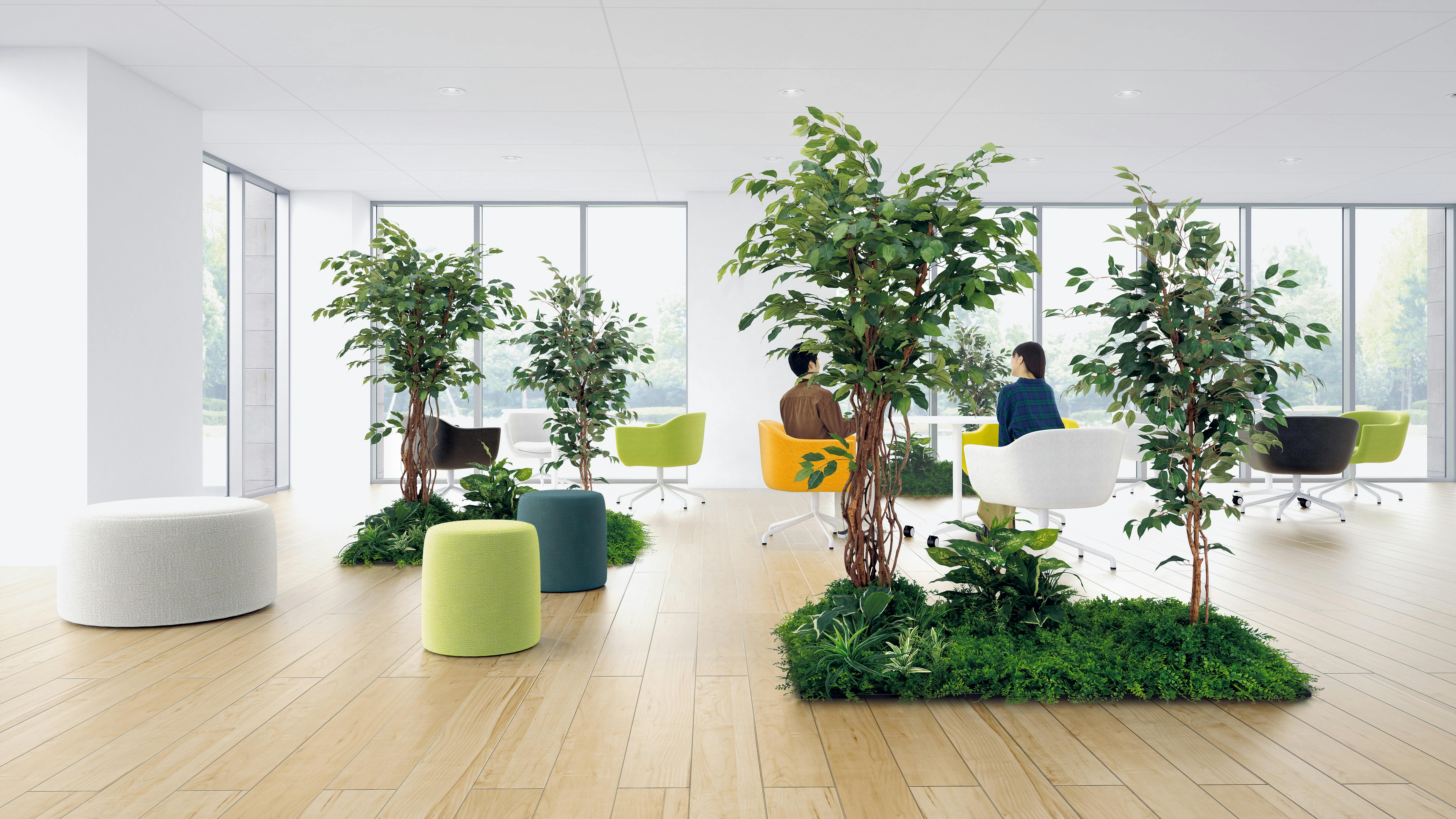 大型インテリア/壁面緑化/店舗・サロン用にもᵕ̈ パブリック施設 壁面緑化 施工事例｜グリーンモード.jp
