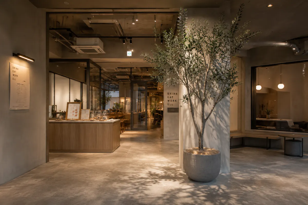 オリーブの木　フェイクグリーン　店舗