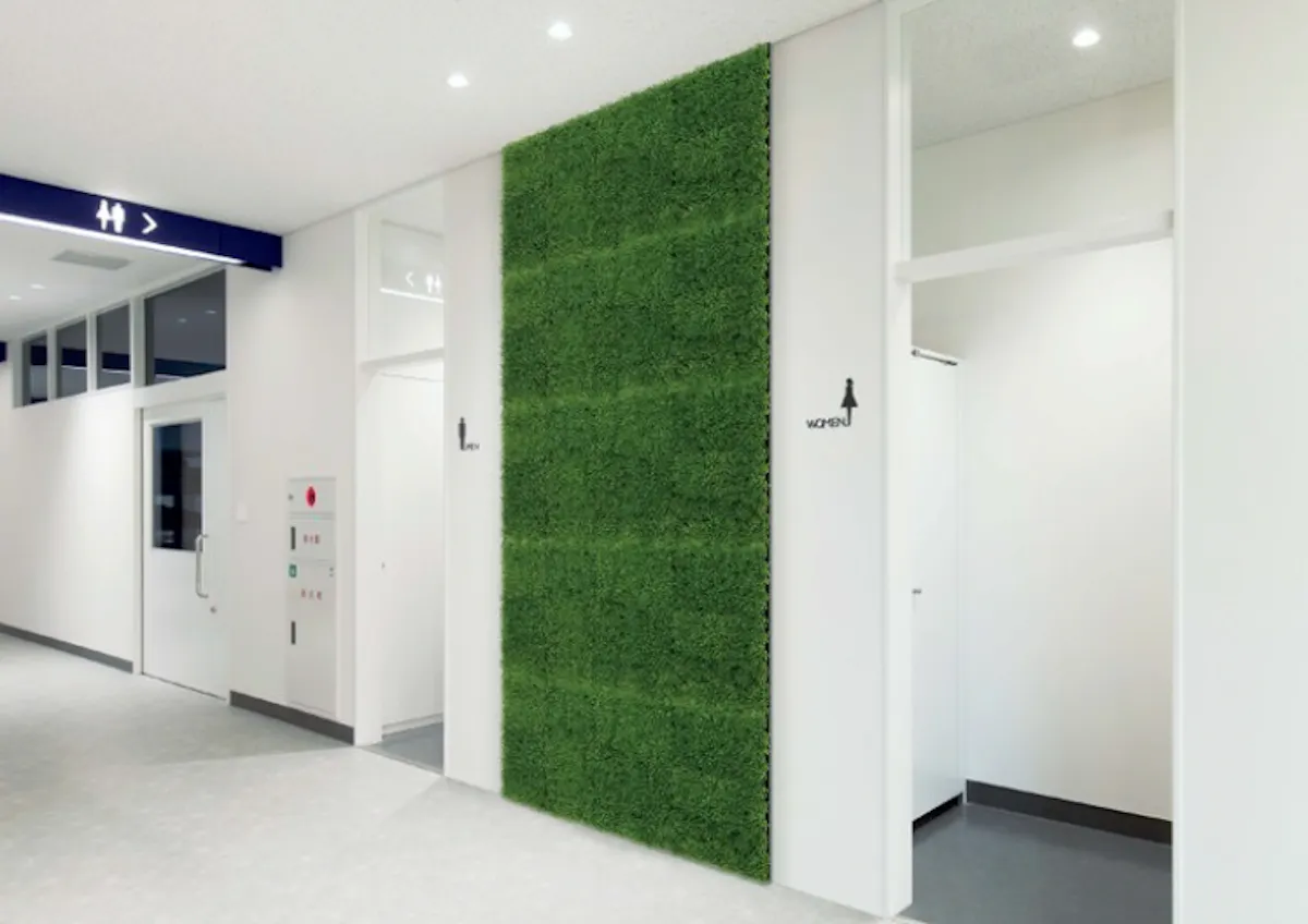 トイレ通路　フェイクグリーン