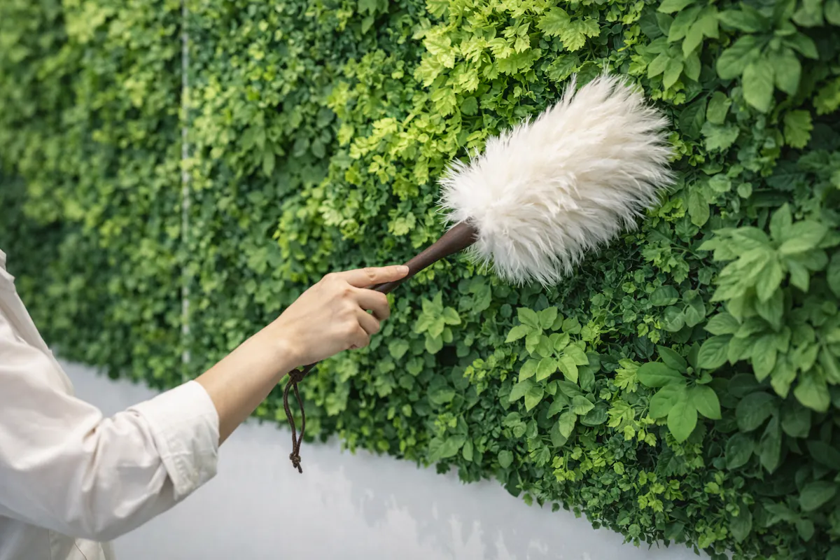 フェイクグリーン　掃除