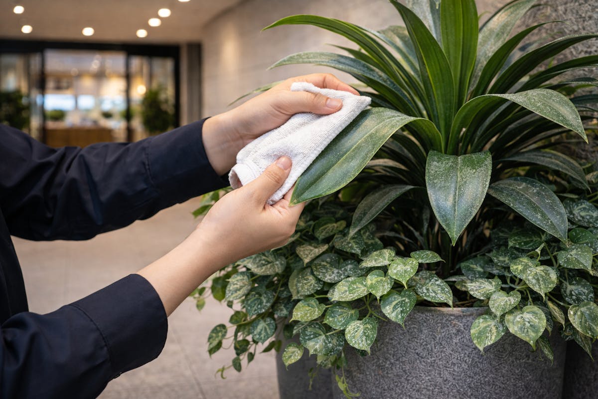 フェイクグリーン　手入れ