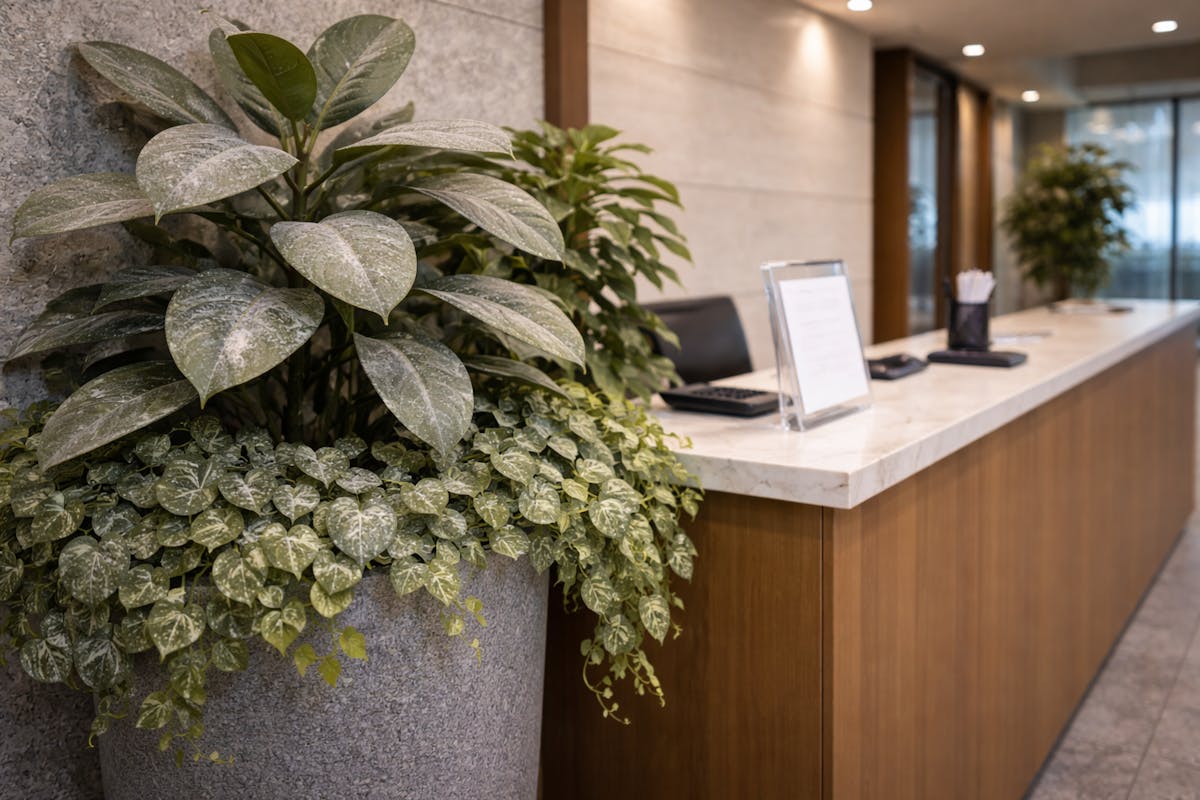 フェイクグリーン　ホコリまみれ