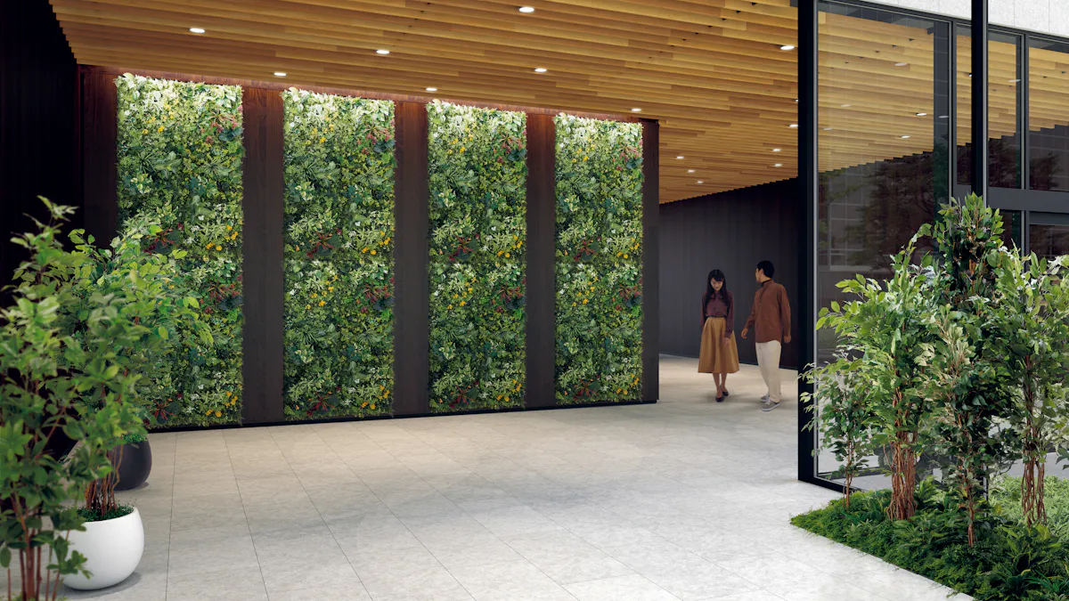 フェイクグリーン　オフィスビル　エントランス