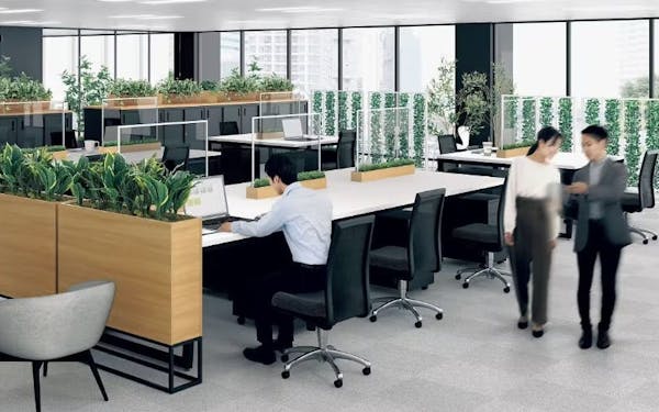 グリーンモード通信【オフィス緑化の事例をご紹介！フェイクグリーンを導入するメリットや効果とは？】