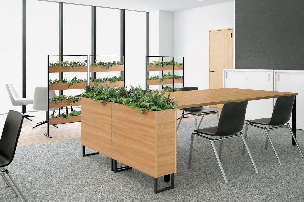 打ち合わせスペース_グリーンスタンド使用例