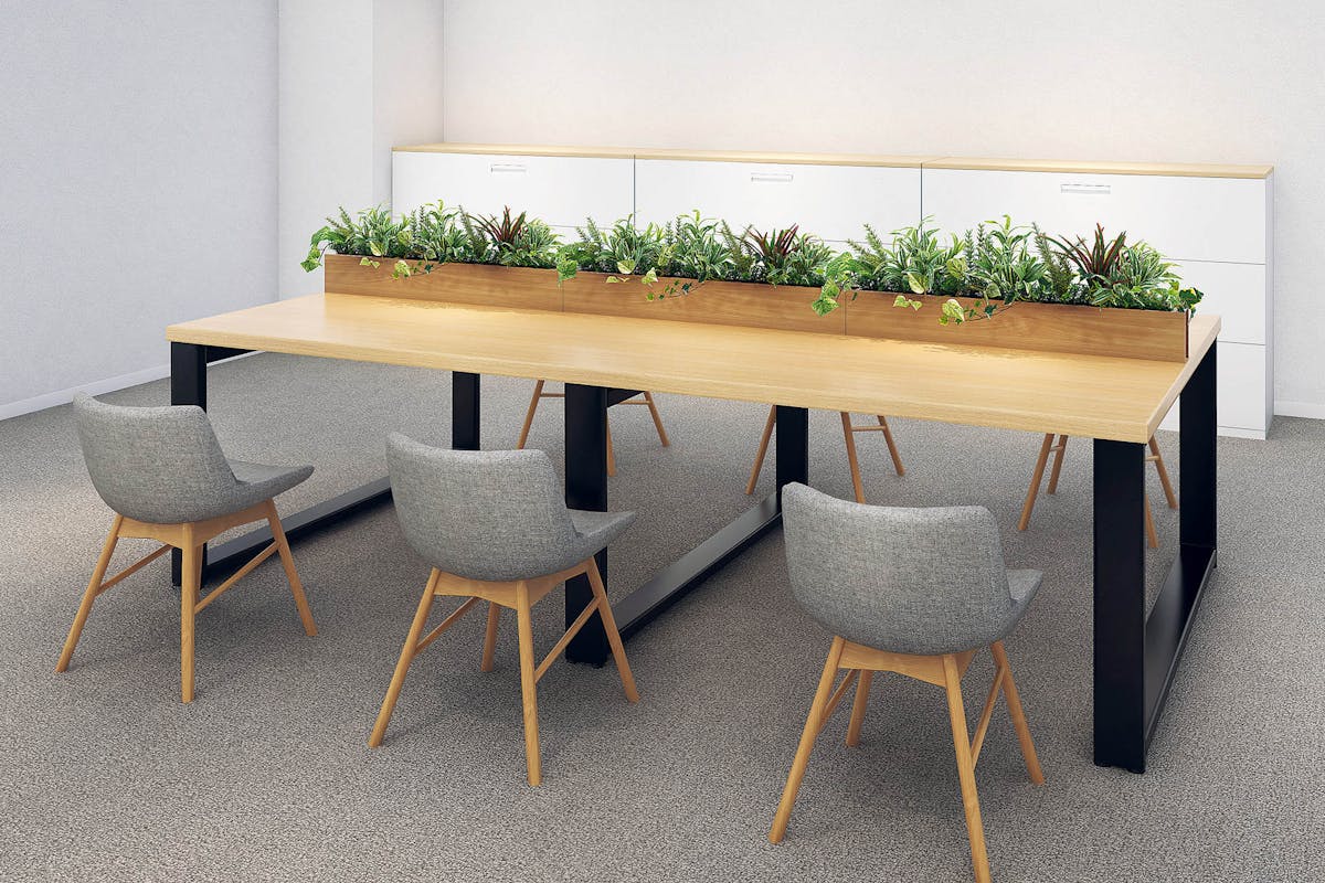 オフィス_柱周り_ウォールグリーン_ボックスプランター