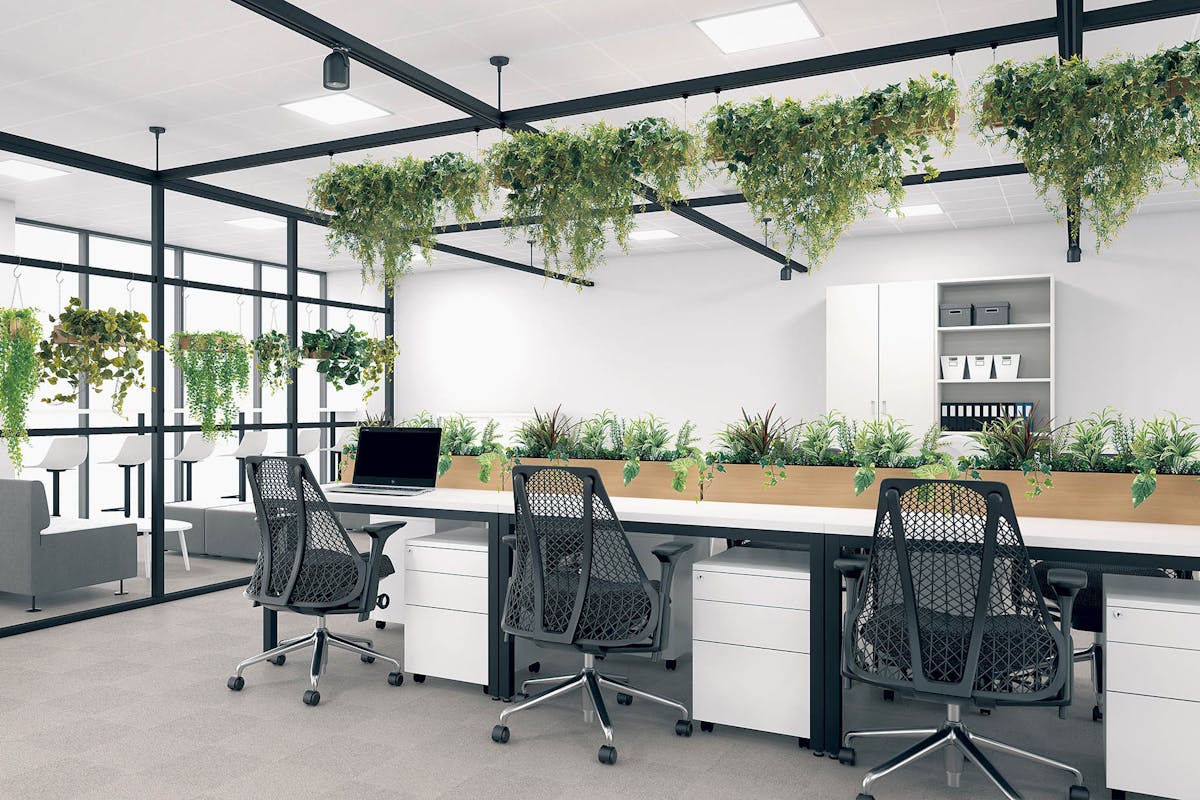 オフィス_デスク周り_ダクトレール