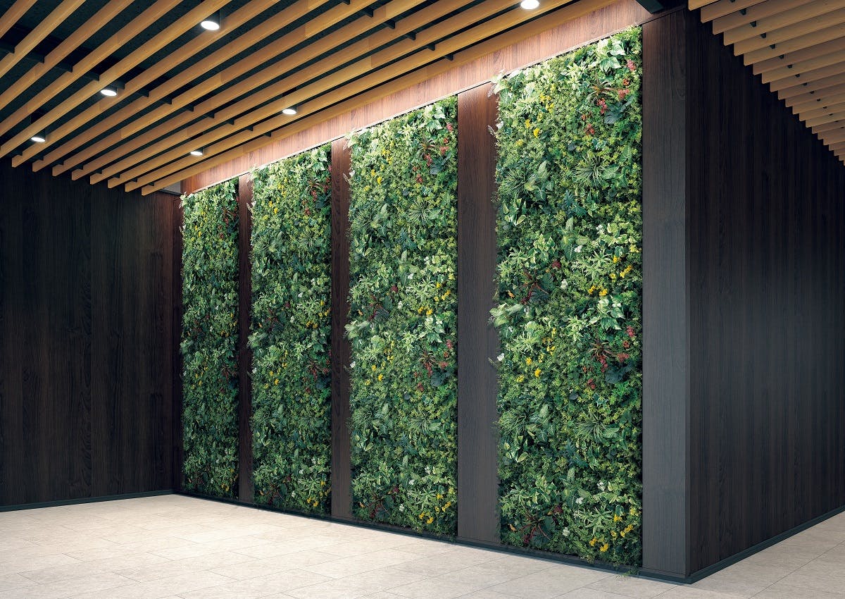 パブリック施設_エントランス_グリーンパネル