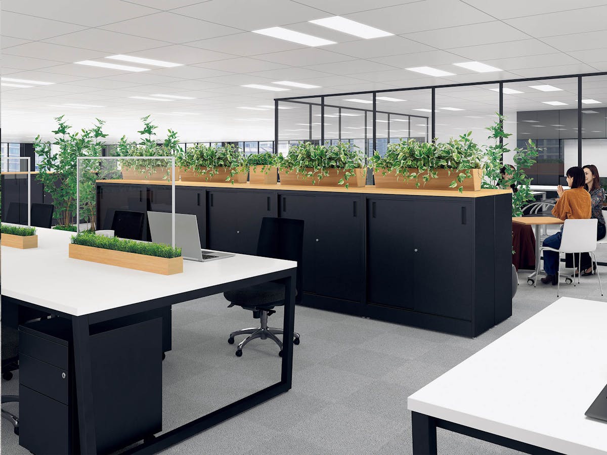 オフィス_キャビネット_卓上ポット