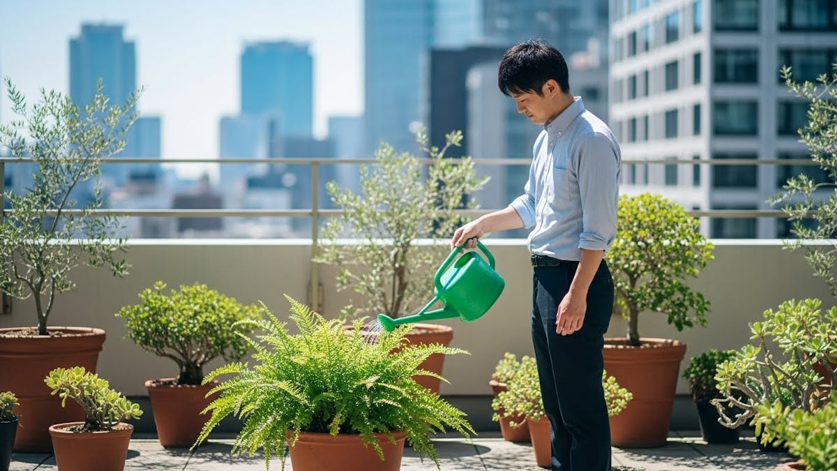 オフィス　水やり　観葉植物