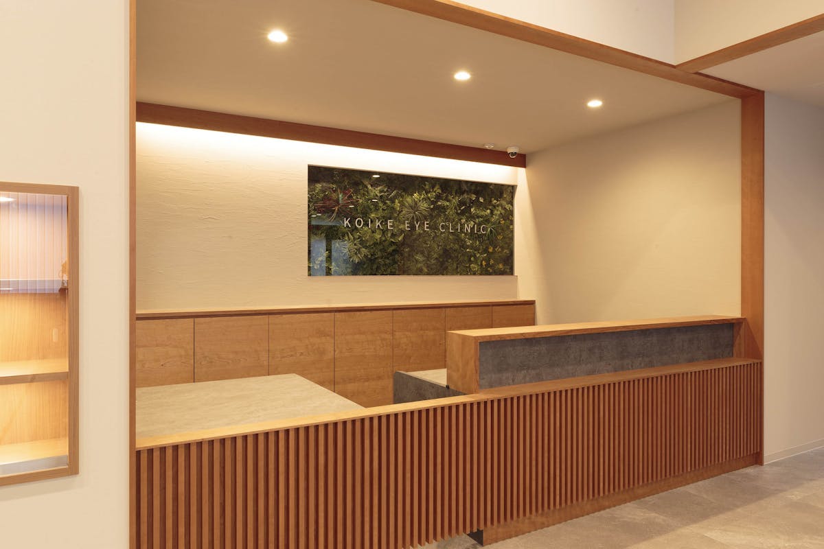 受付　フェイクグリーン