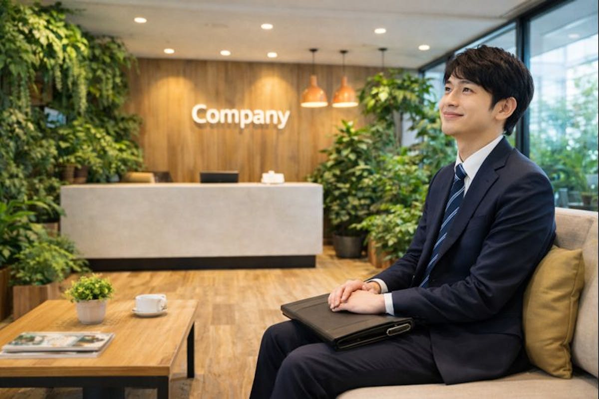 来訪者　受付　待機