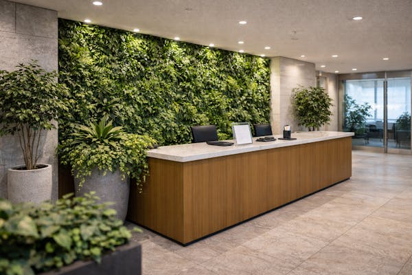 受付をおしゃれに見せるグリーン配置のコツ