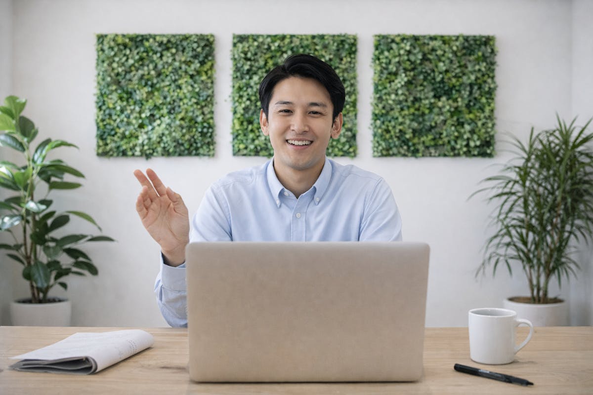 フェイクグリーン　オンライン会議