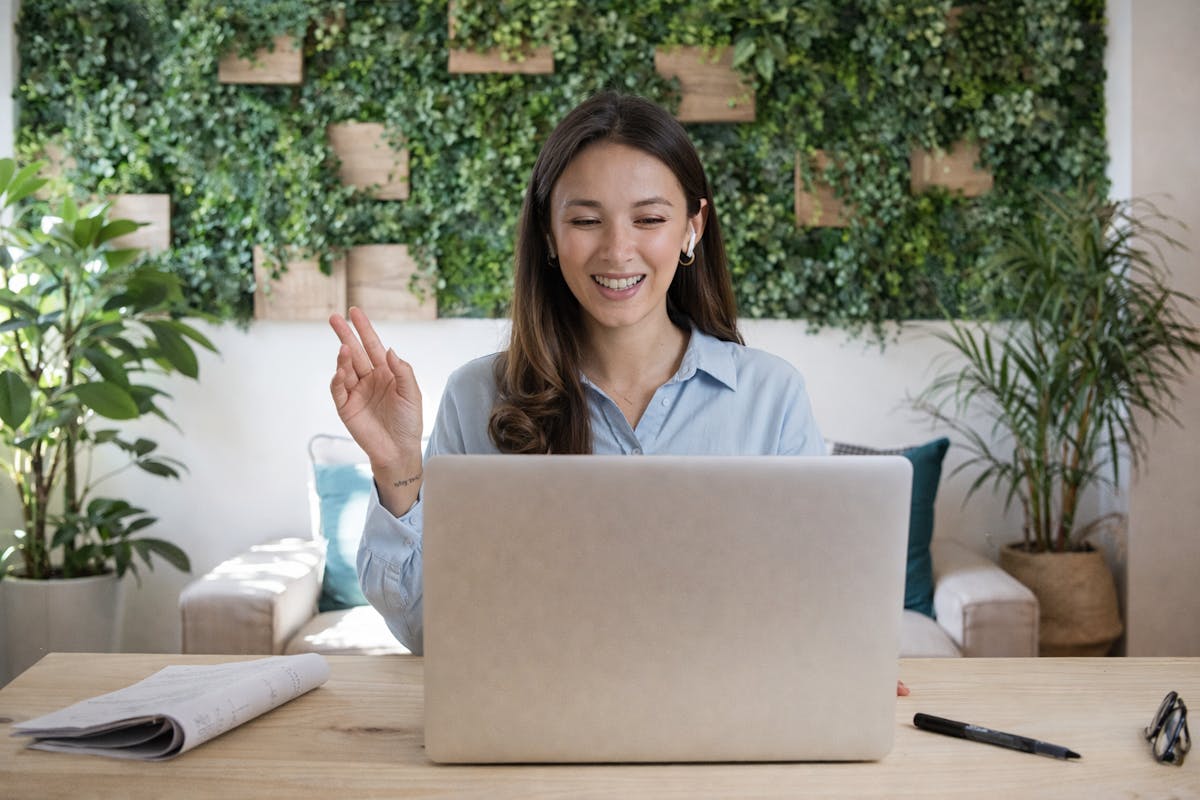 オンライン会議　フェイクグリーン　イメージ