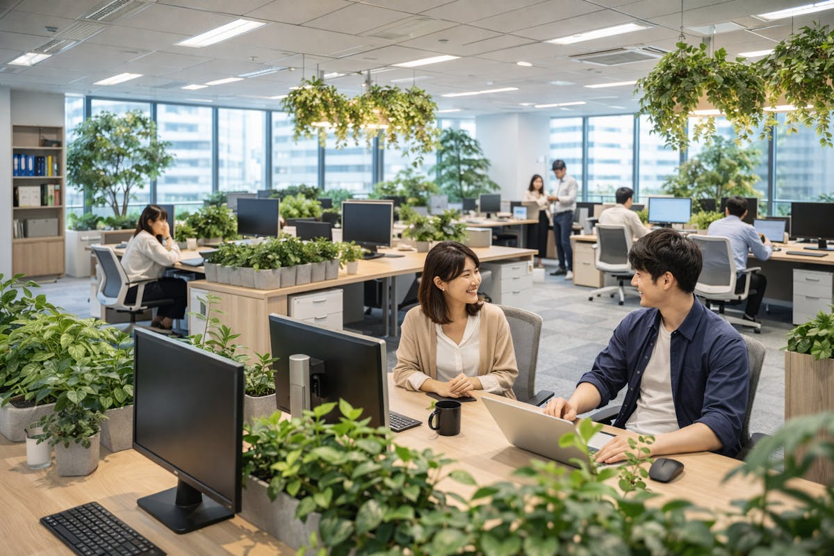 離職率を下げたい…働きやすい職場づくりに必要なオフィス緑化要素とは?