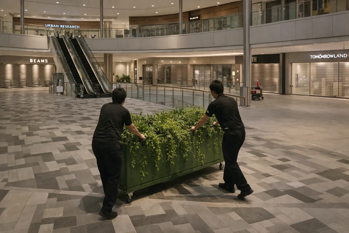 フェイクグリーン　移動　運搬