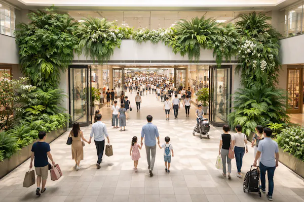 商業施設の装飾に向くのはレンタル植物？フェイクグリーン？