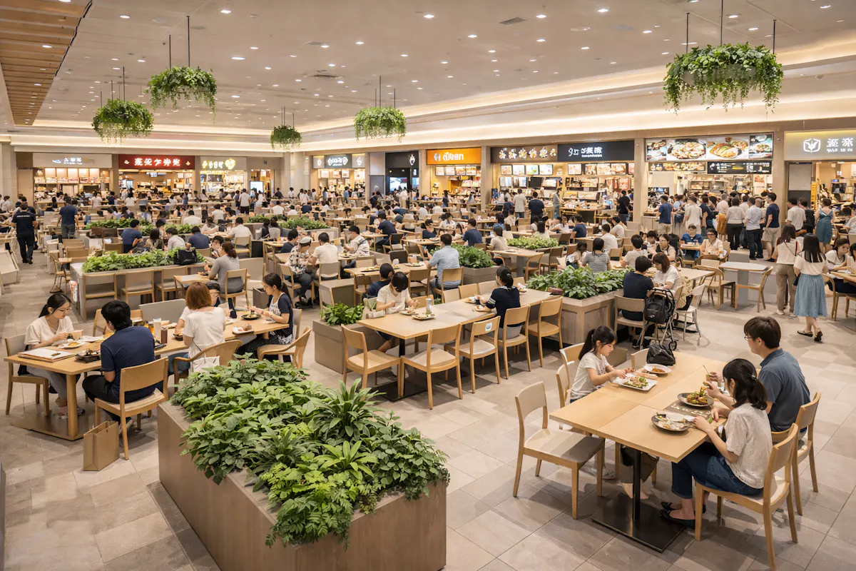 フェイクグリーン　フードコート