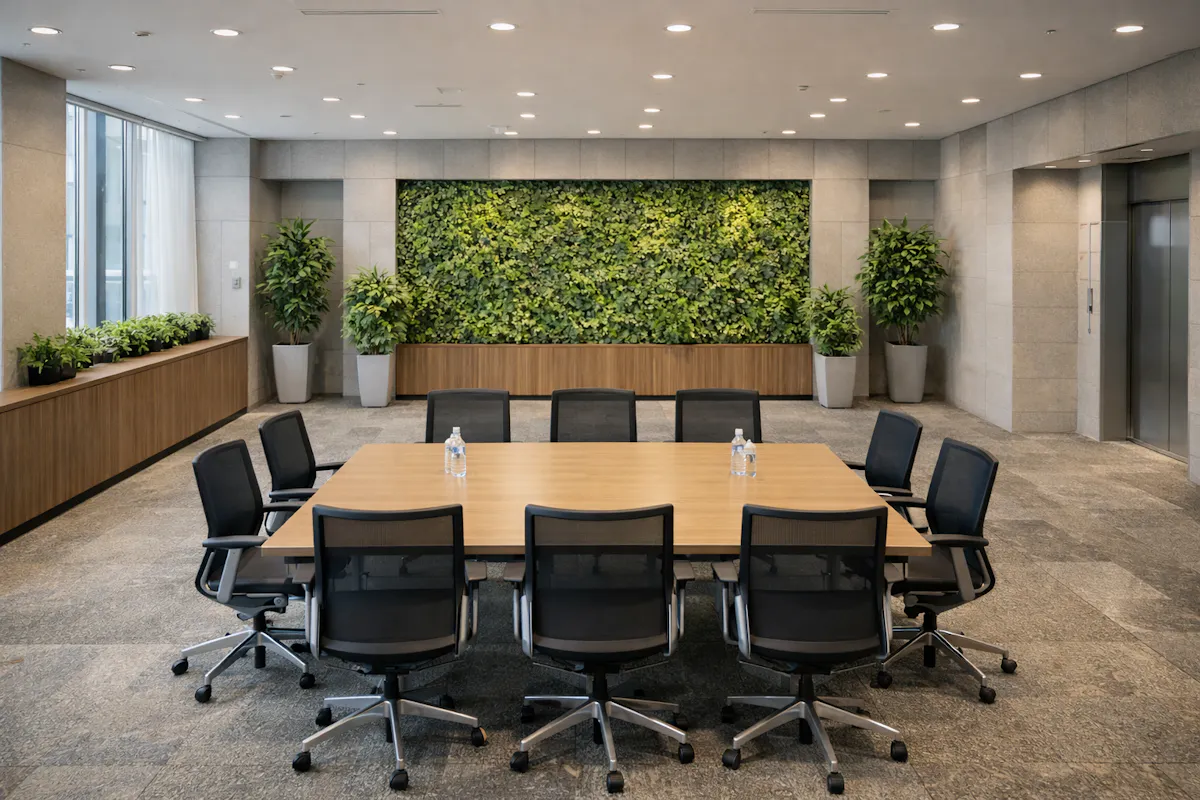 会議室　フェイクグリーン