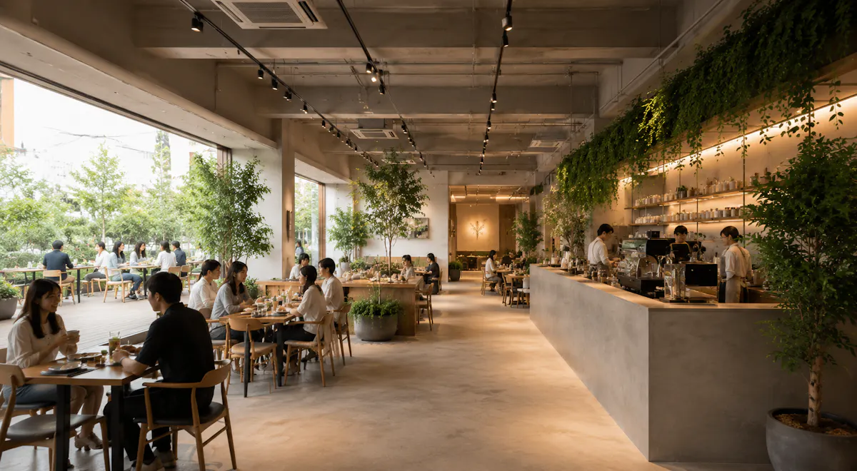 フェイクグリーン　カフェ