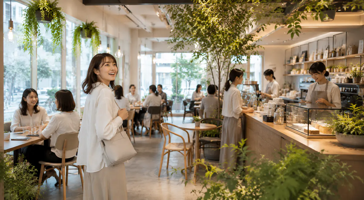 フェイクグリーン　カフェ