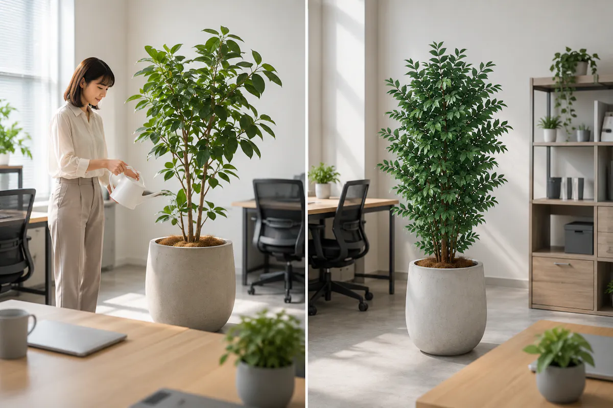 オフィス　観葉植物　管理　手入れ