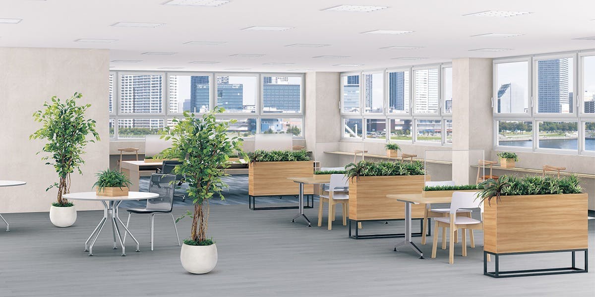 人工樹木「樹木プランター」設置事例　オフィス
