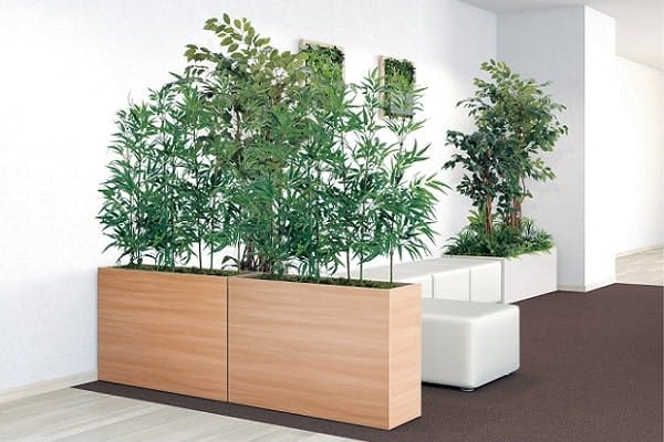 人工観葉植物のパーテーション