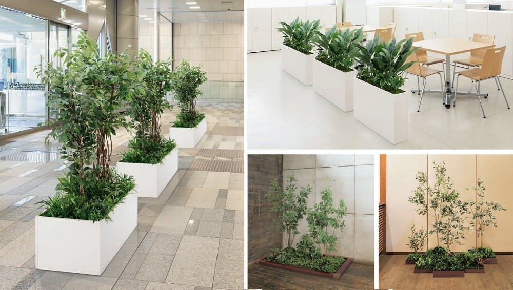 人工観葉植物で自然なグリーン空間が手軽に作れます