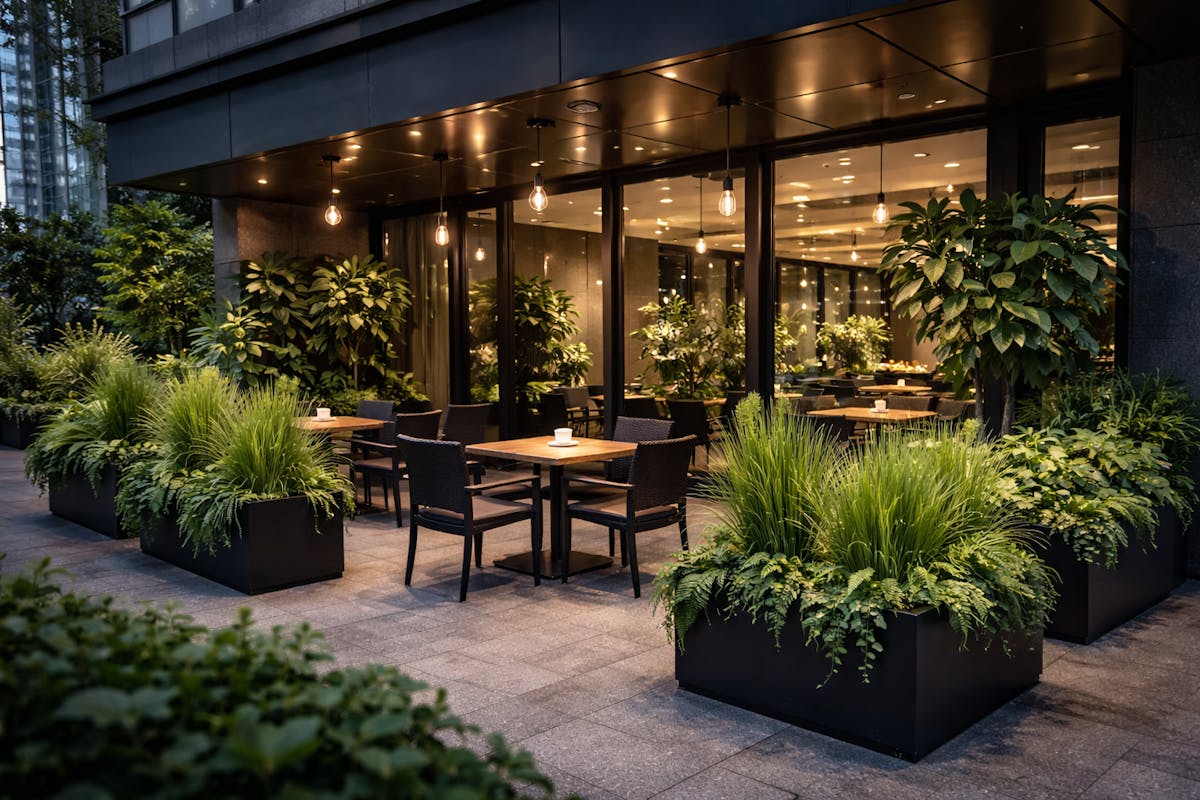 カフェ　フェイクグリーン　イメージ