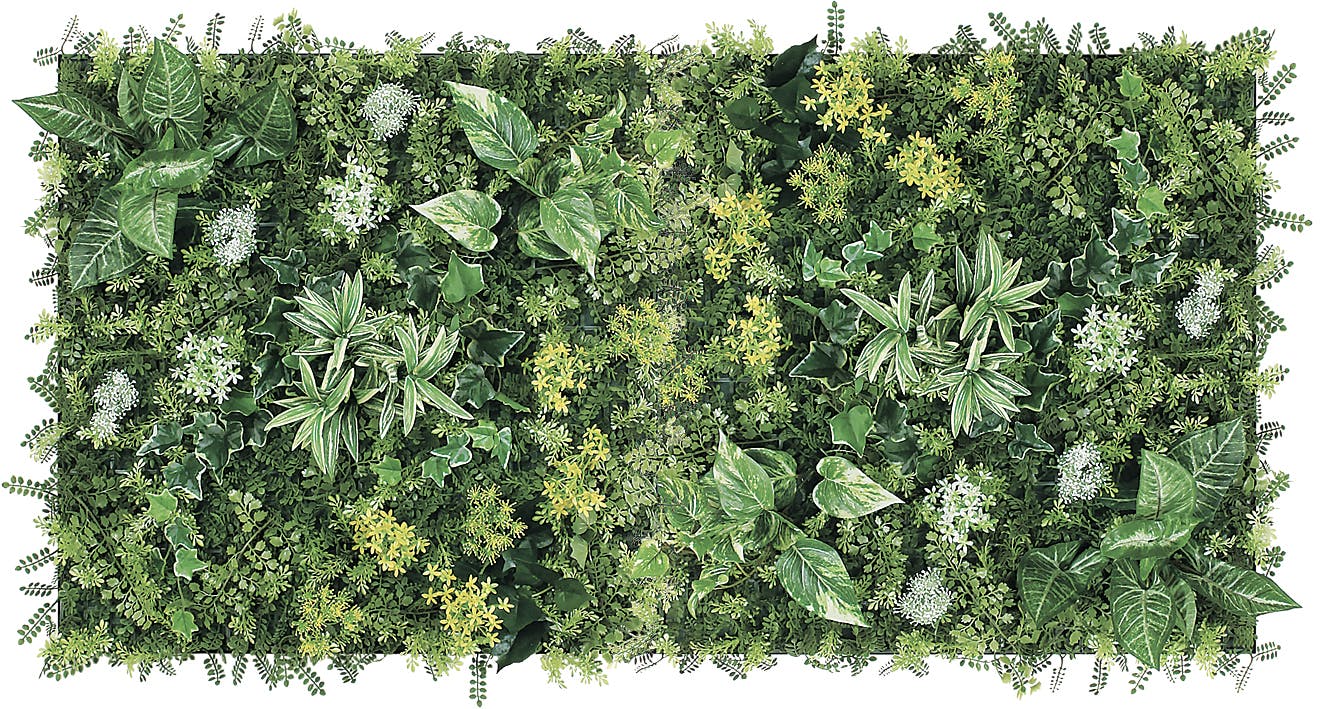 連接グリーン GM1673 60角2連｜フェイクグリーン 壁面緑化 彩り豊か