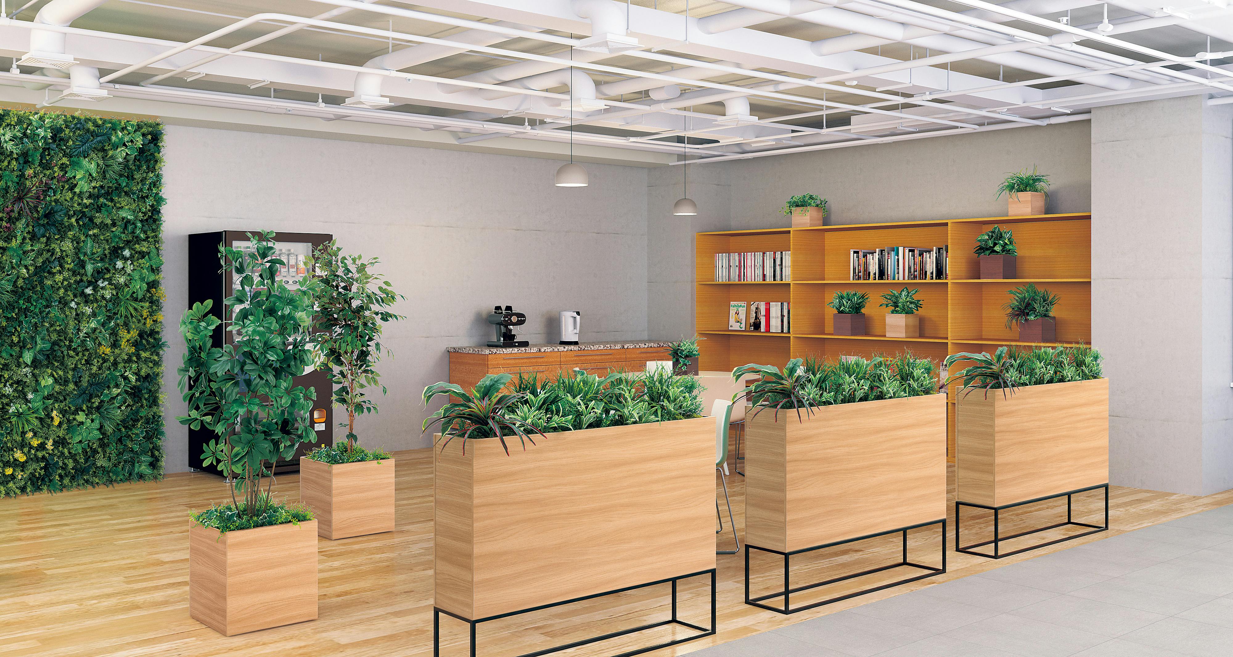 ボックスプランター GR5009 シェフレラ H1700｜人工観葉植物 樹木