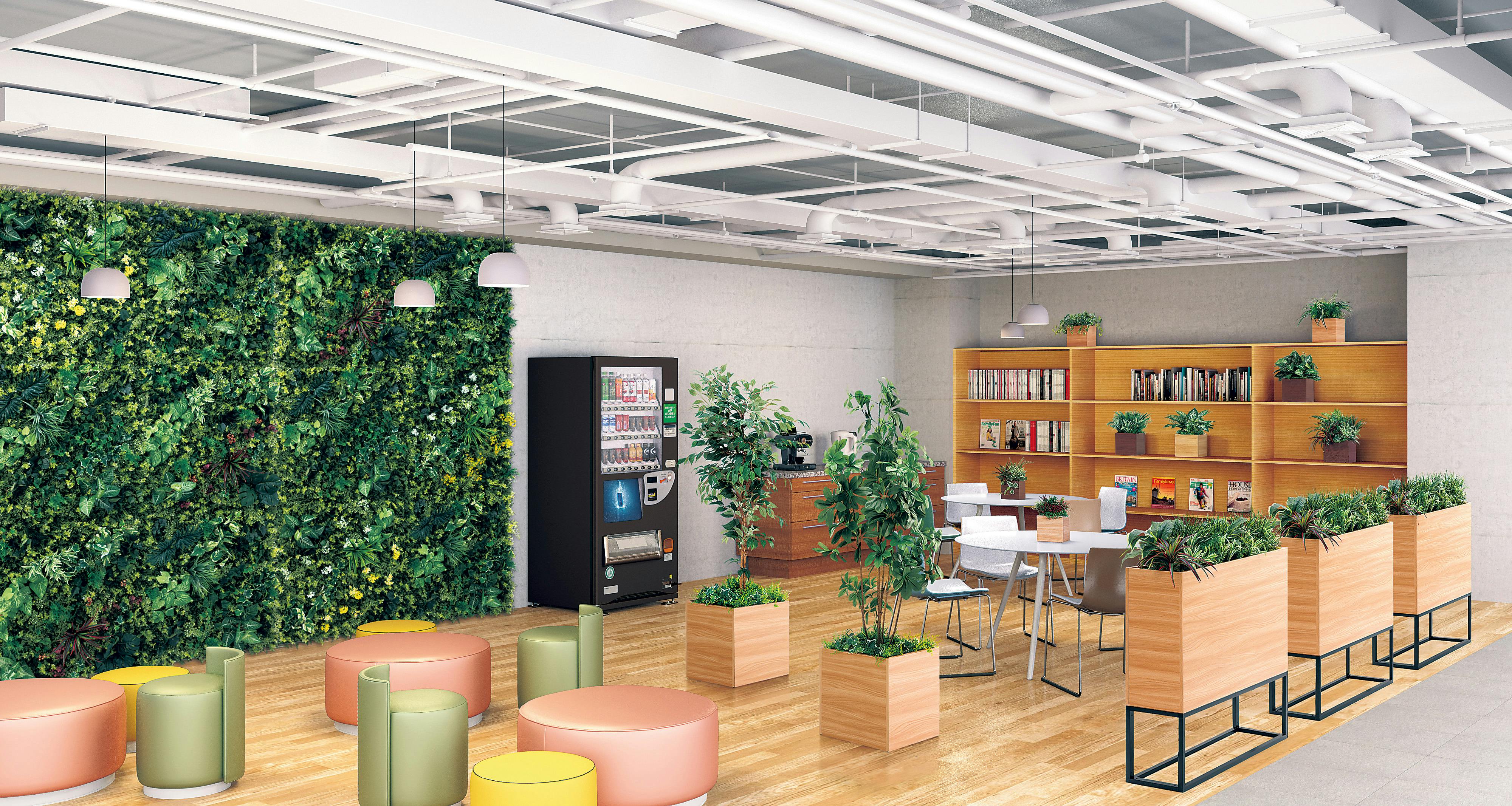 ボックスプランター GR5009 シェフレラ H1700｜人工観葉植物 樹木