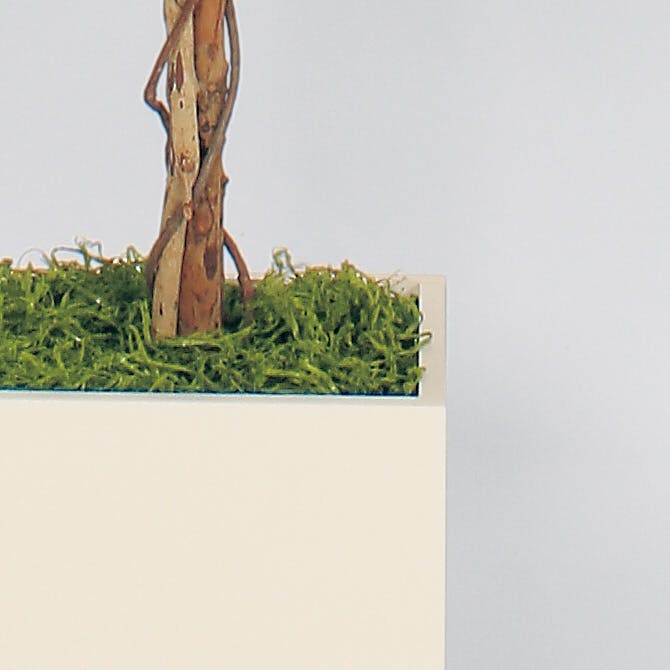 ボックスプランター GR5013 フィカスベンジャミン H1400｜人工観葉植物