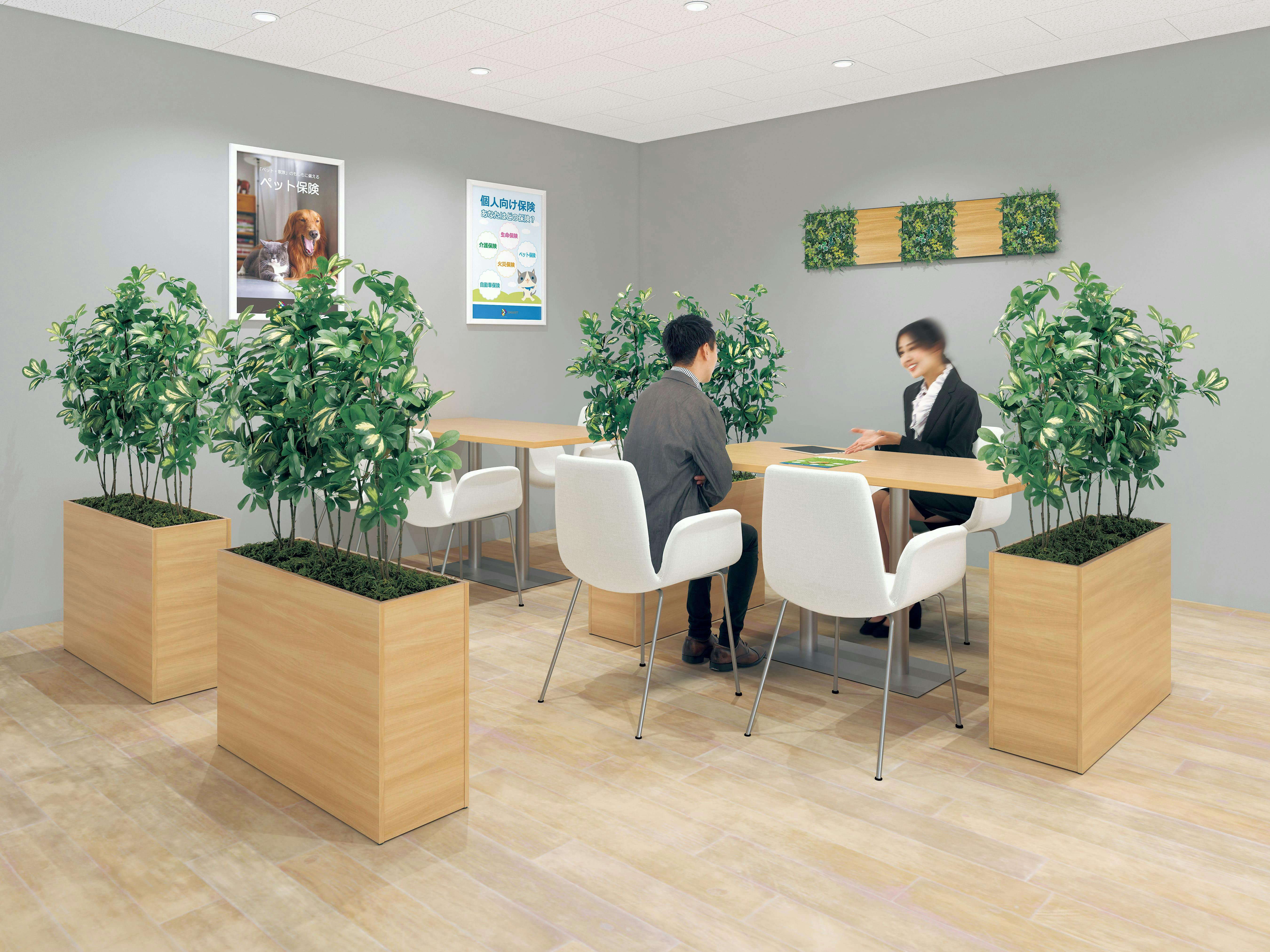 ワイドパーテーション GR5027 シェフレラ H1500｜人工観葉植物 樹木