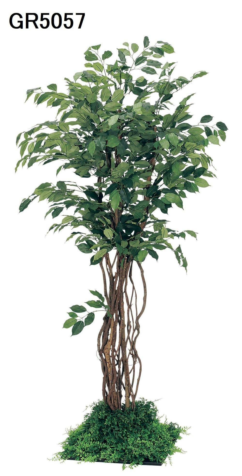 フロアグリーン GM5708 45角3連 フィカスベンジャミン H1800｜人工観葉