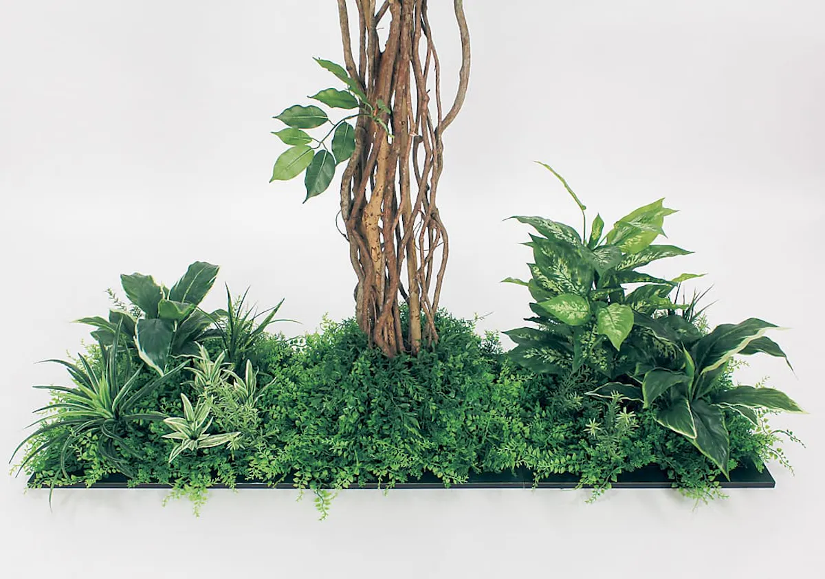 光触媒 人工観葉植物 フェイクグリーン アーバンベンジャミン1.8 焼き