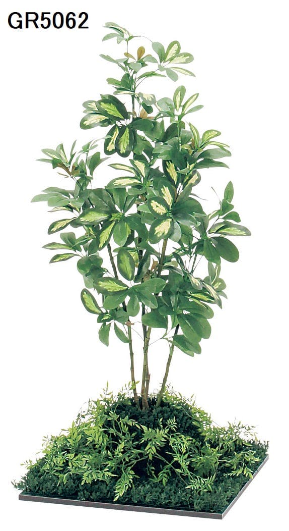フロアグリーン GM5715 45角4連 シェフレラ H1800｜人工観葉植物 連接樹木
