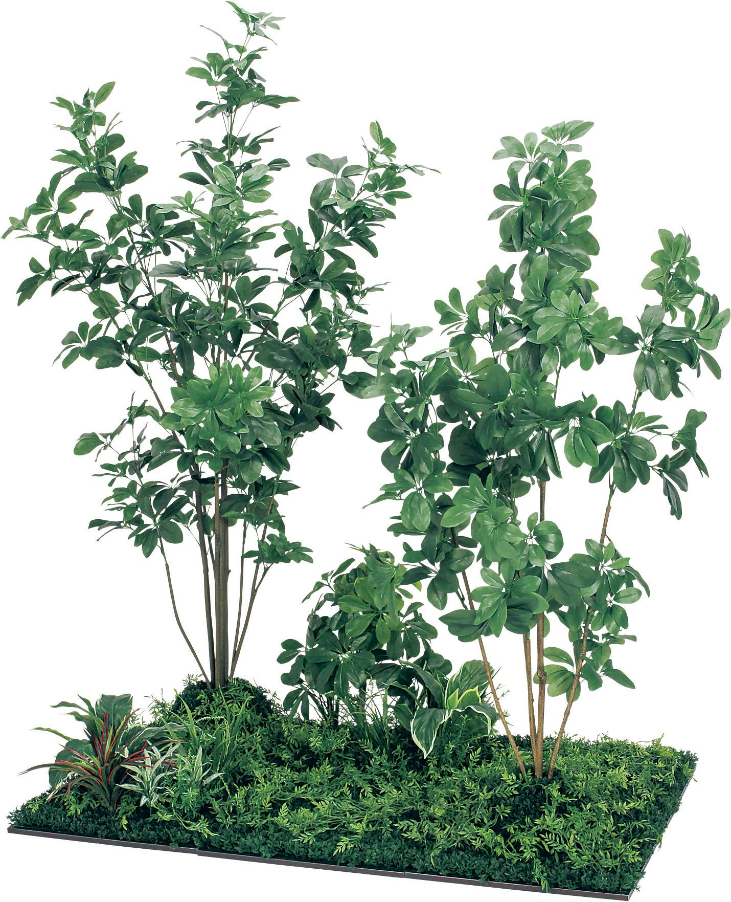 寄せ植えプランター GR5028 フィカスベンジャミン H1600｜人工観葉植物