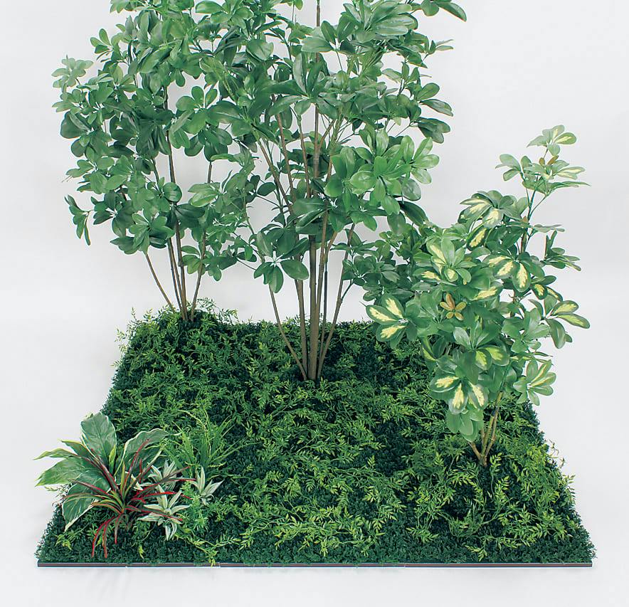 フロアグリーン GM5717 45角9連 シェフレラ H1800｜人工観葉植物 連接樹木