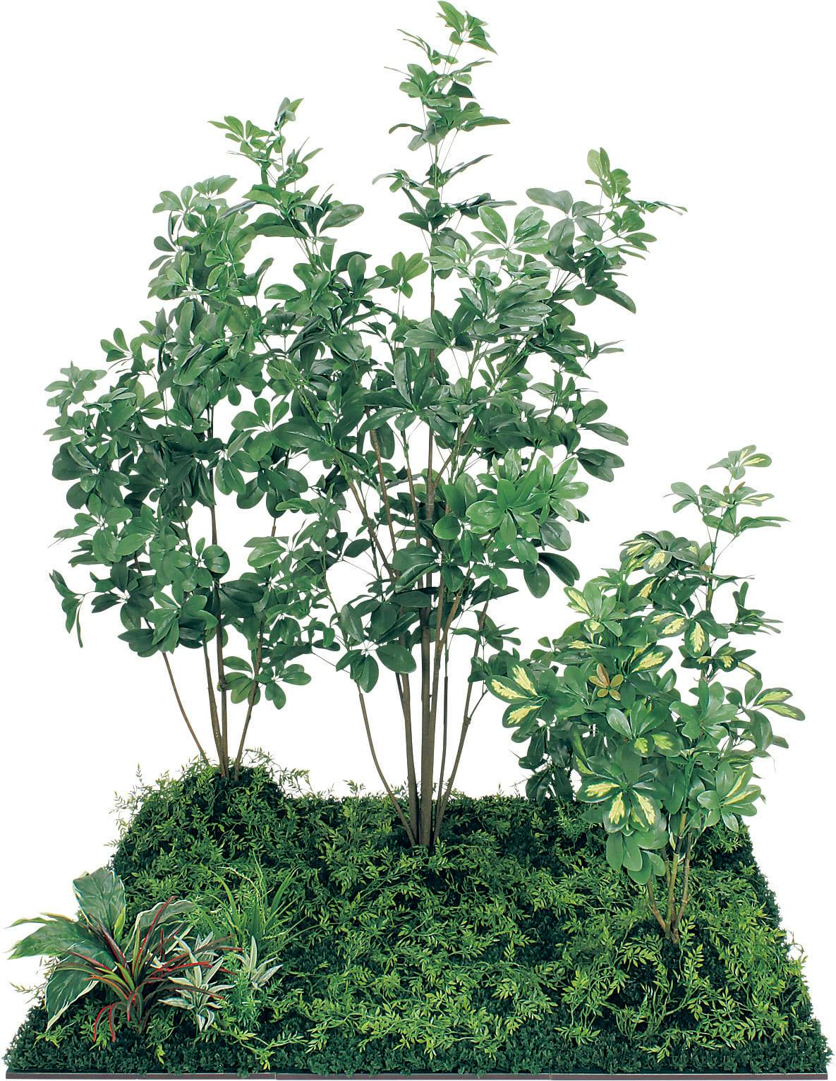 フロアグリーン GM5717 45角9連 シェフレラ H1800｜人工観葉植物 連接樹木