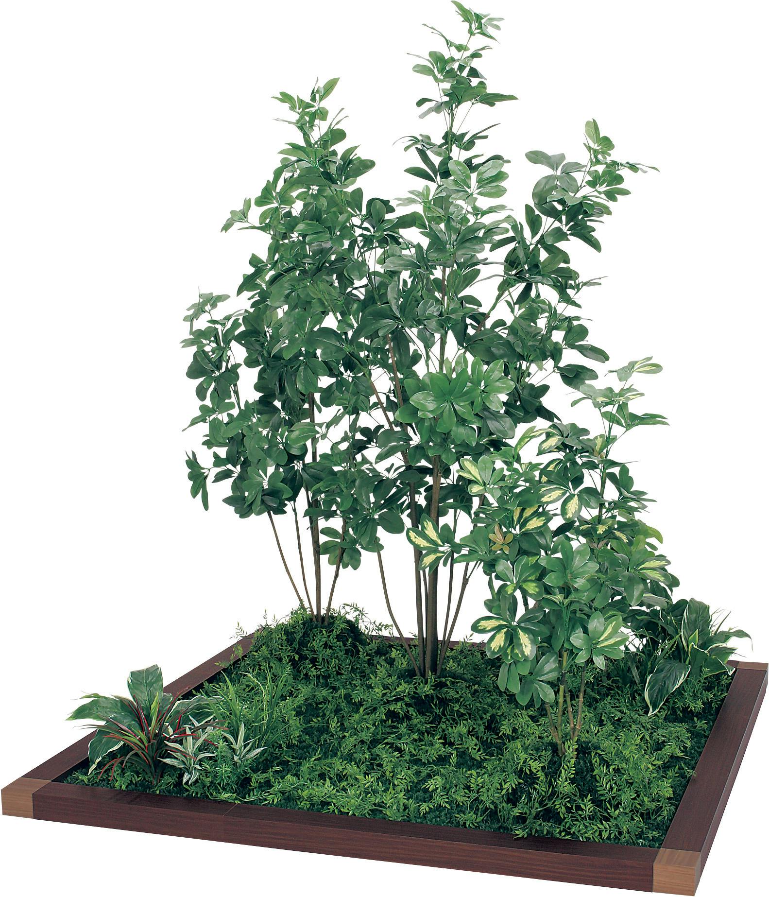 植木 フロアグリーン GM5725 45角9連 シェフレラ H1800｜人工観葉植物 連接