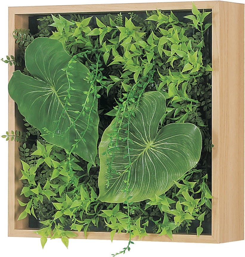 連接グリーン GM1564 4連｜フェイクグリーン 壁面緑化 BOX型 ナチュラル