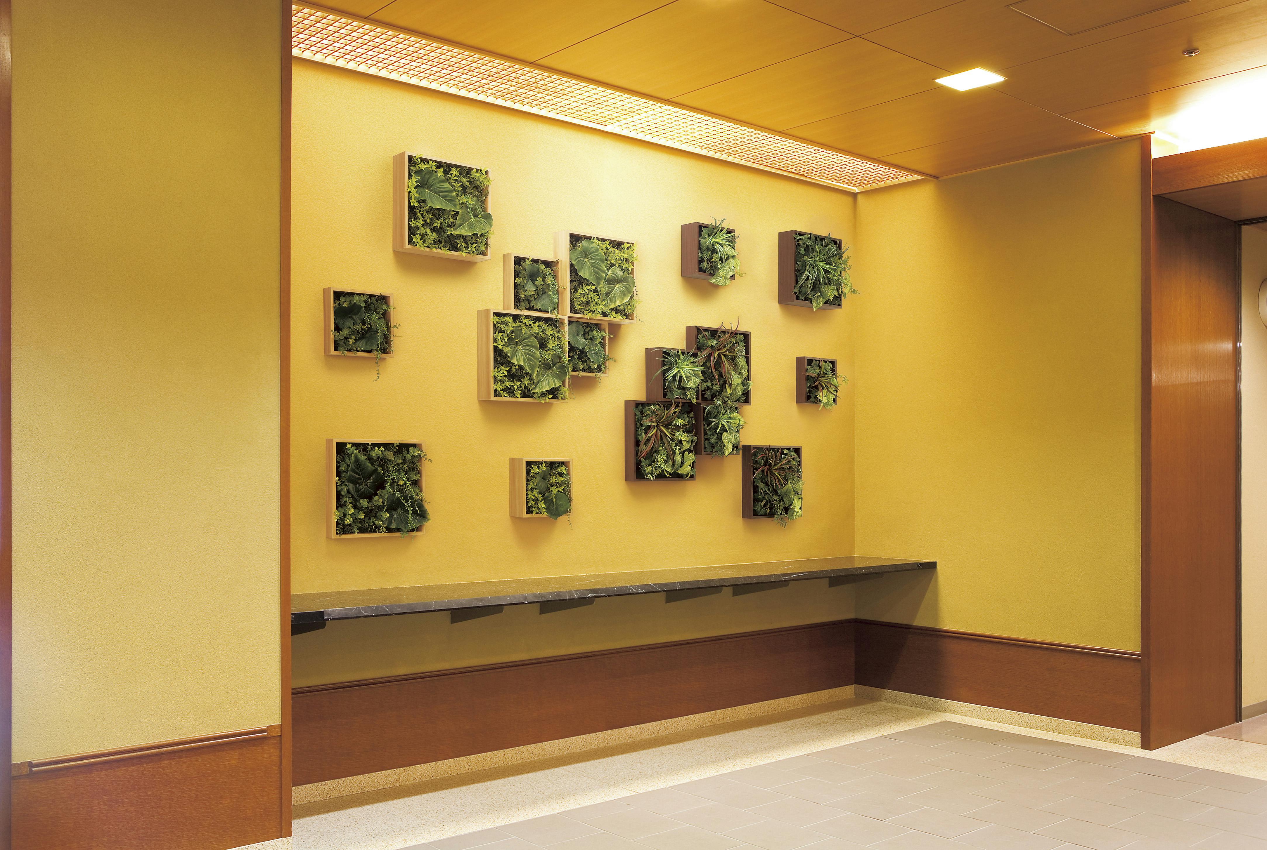 連接グリーン 300角 壁面緑化 ウォールグリーン 壁掛け フェイクグリーン 連接グリーン（単品） GR1082 38角｜フェイクグリーン 壁面緑化 BOX