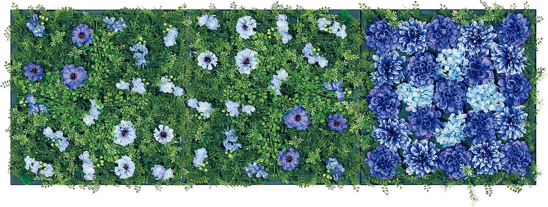 連接アートパネル AM6413 45角3連｜アートパネル 壁付け 造花 フラワー