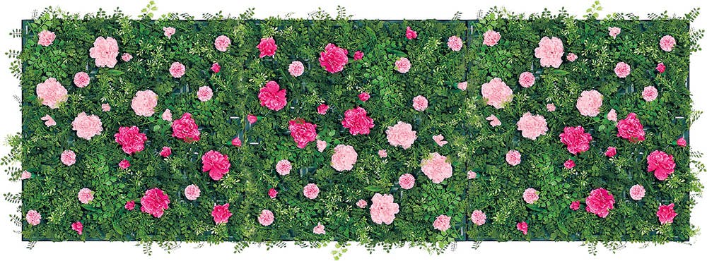 連接アートパネル AM6404 45角3連｜アートパネル 壁付け 造花 フラワー